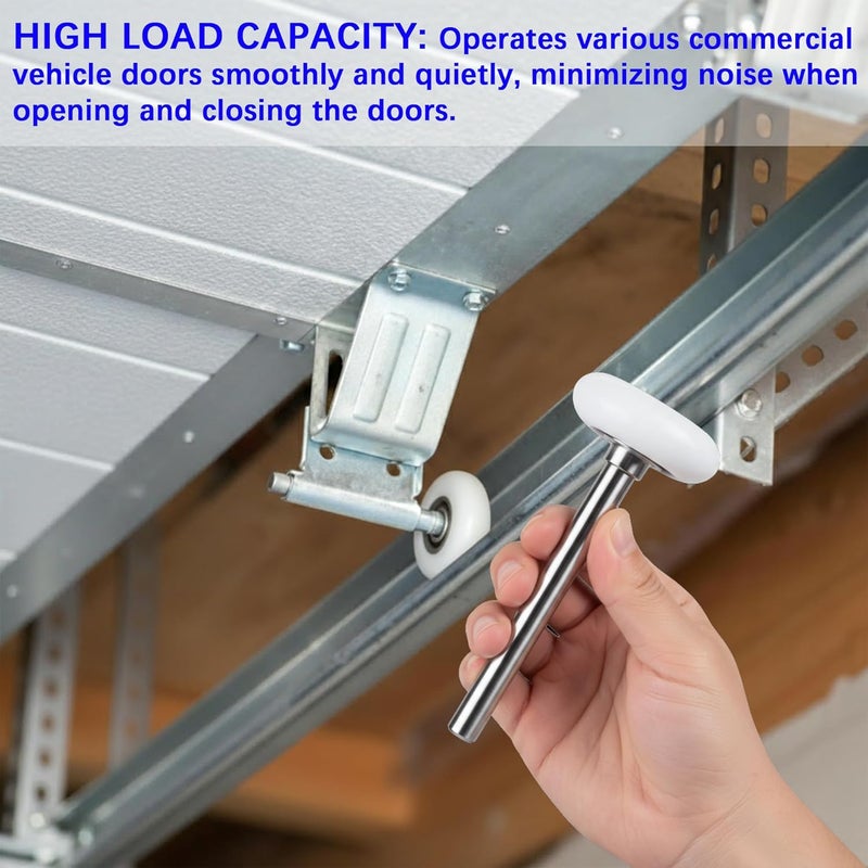 Mindoub 10 Pack 7" Stem 2" Sealed Nylon Commercial Garage Door Roller, Ultra Quiet Long-Lasting Durable High Load, Use 6200 Double Seals Precision Bearings for Home&Commercial - Image 4